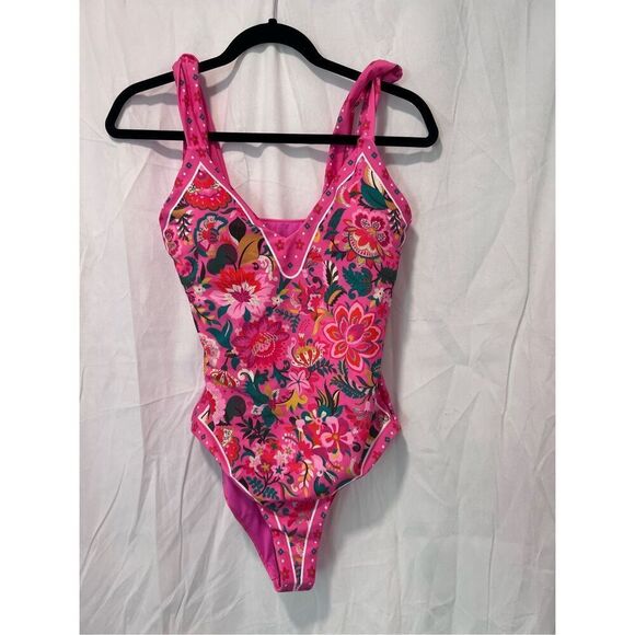 Beach Riot Women's Multicolor Floral Akira One Piece Swimsuit Large NWOT - Picture 5 of 7